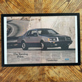 Ford Thunderbird vintage magazine car ad framed