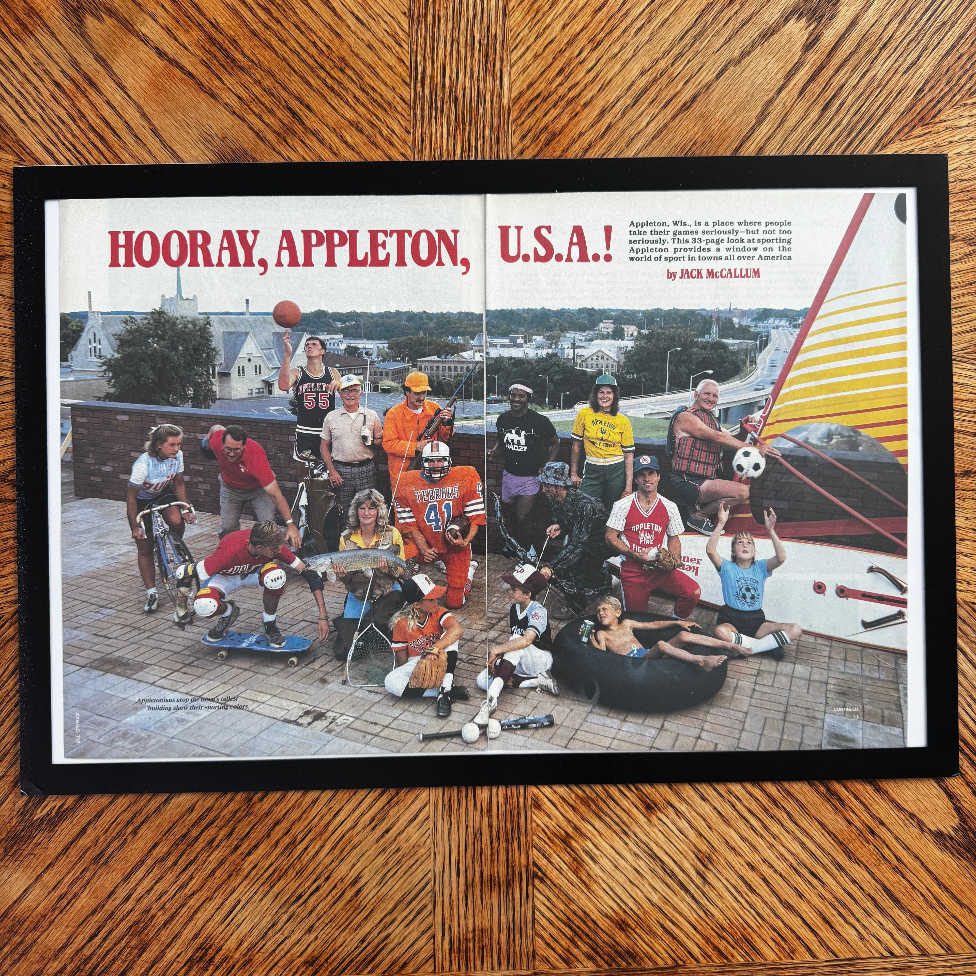 Hooray Appleton USA vintage magazine framed