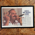 Local Boy Makes Good vintage magazine framed