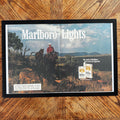 Marlboro Lights cowboy vintage magazine ad framed