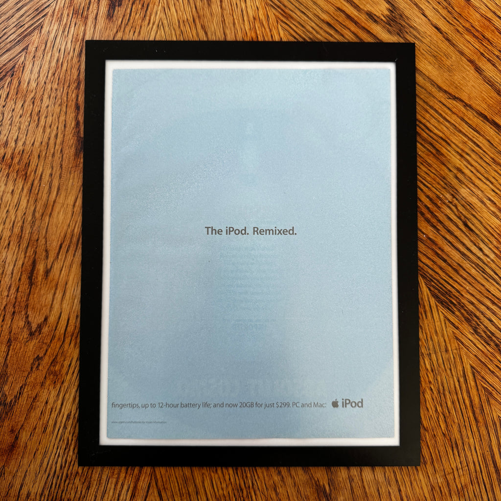 Apple iPod Remixed 20GB Music Player Framed Vintage Magazine Ad