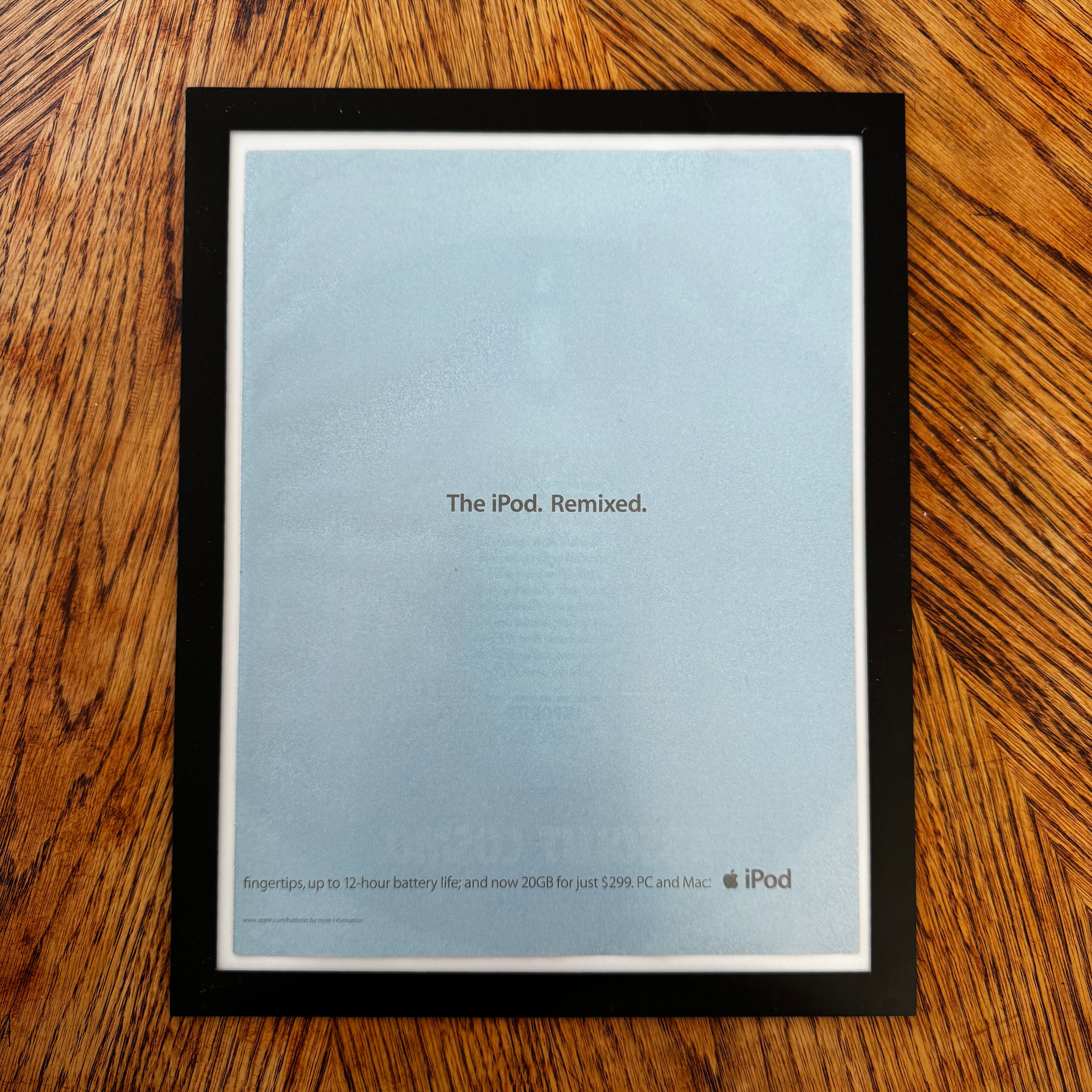 Apple iPod Remixed 20GB Music Player Framed Vintage Magazine Ad