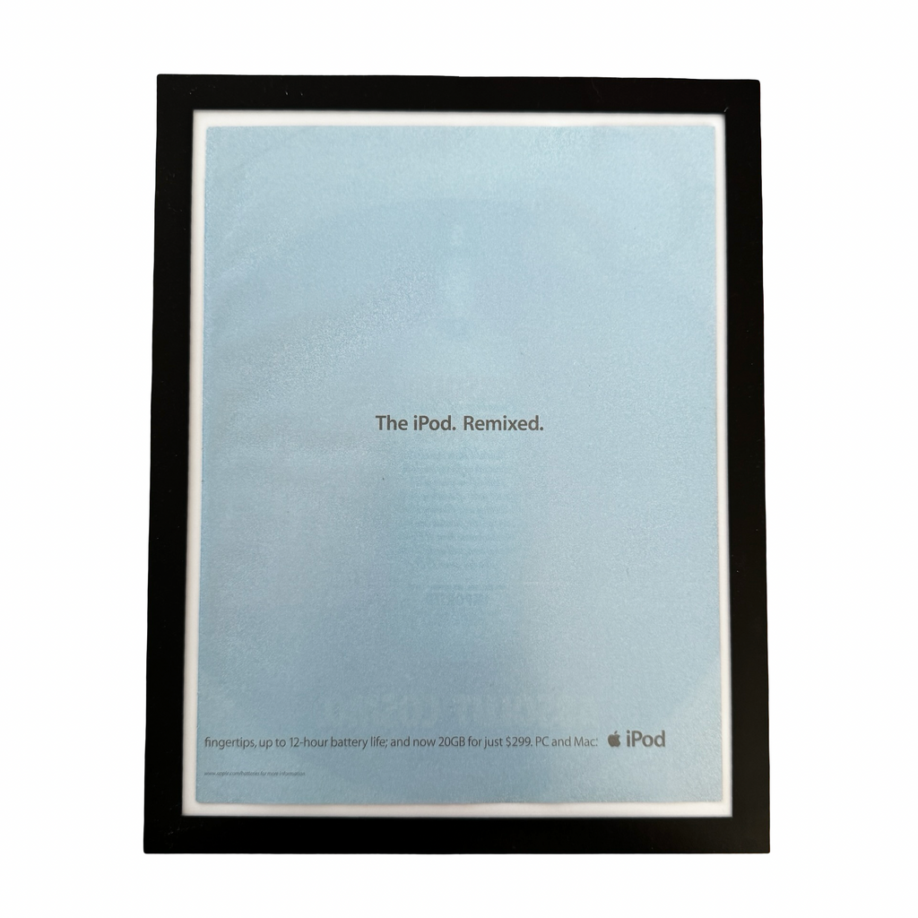 Apple iPod Remixed 20GB Music Player Framed Vintage Magazine Ad