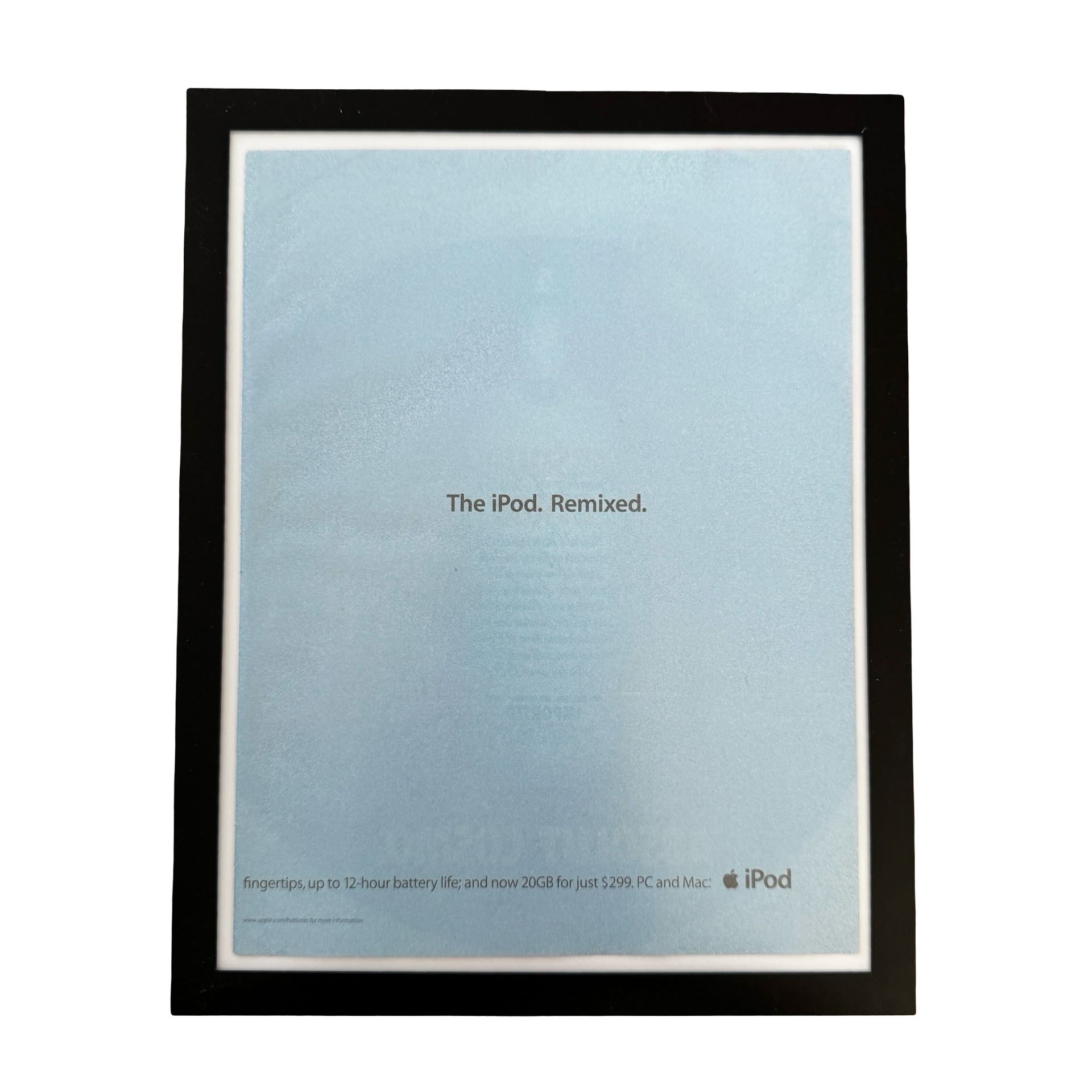 Apple iPod Remixed 20GB Music Player Framed Vintage Magazine Ad