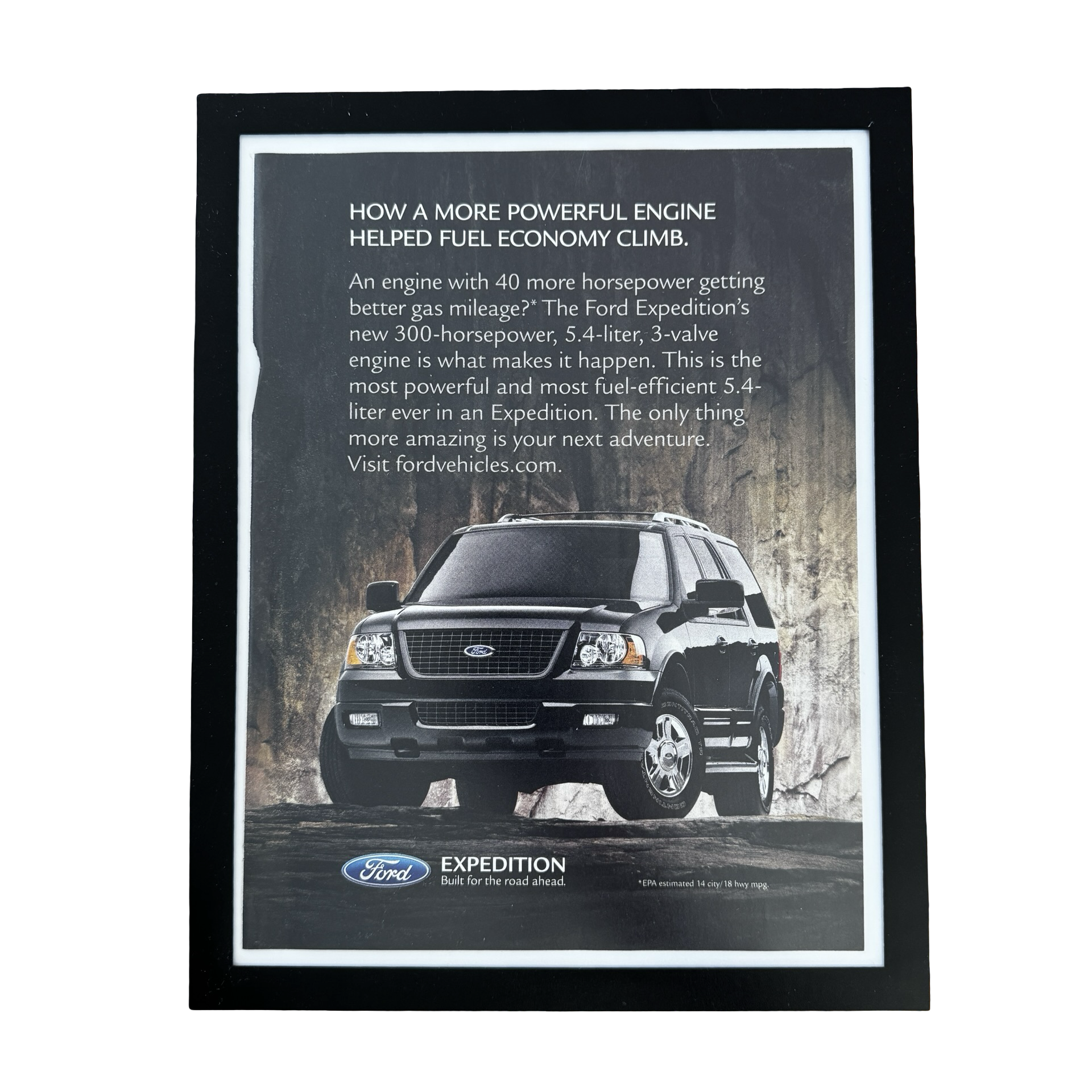 Ford Expedition More Powerful Engine SUV 2005 Framed Vintage Magazine Ad