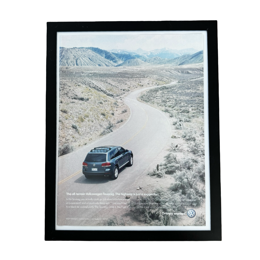 Volkswagen Touareg Highway Is Just A Suggestion Framed Vintage Magazine Ad