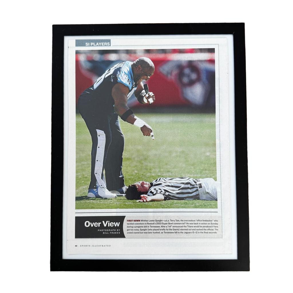 Terry Tate Lester Speight Titans Ref Tackle Framed Vintage Magazine Photo