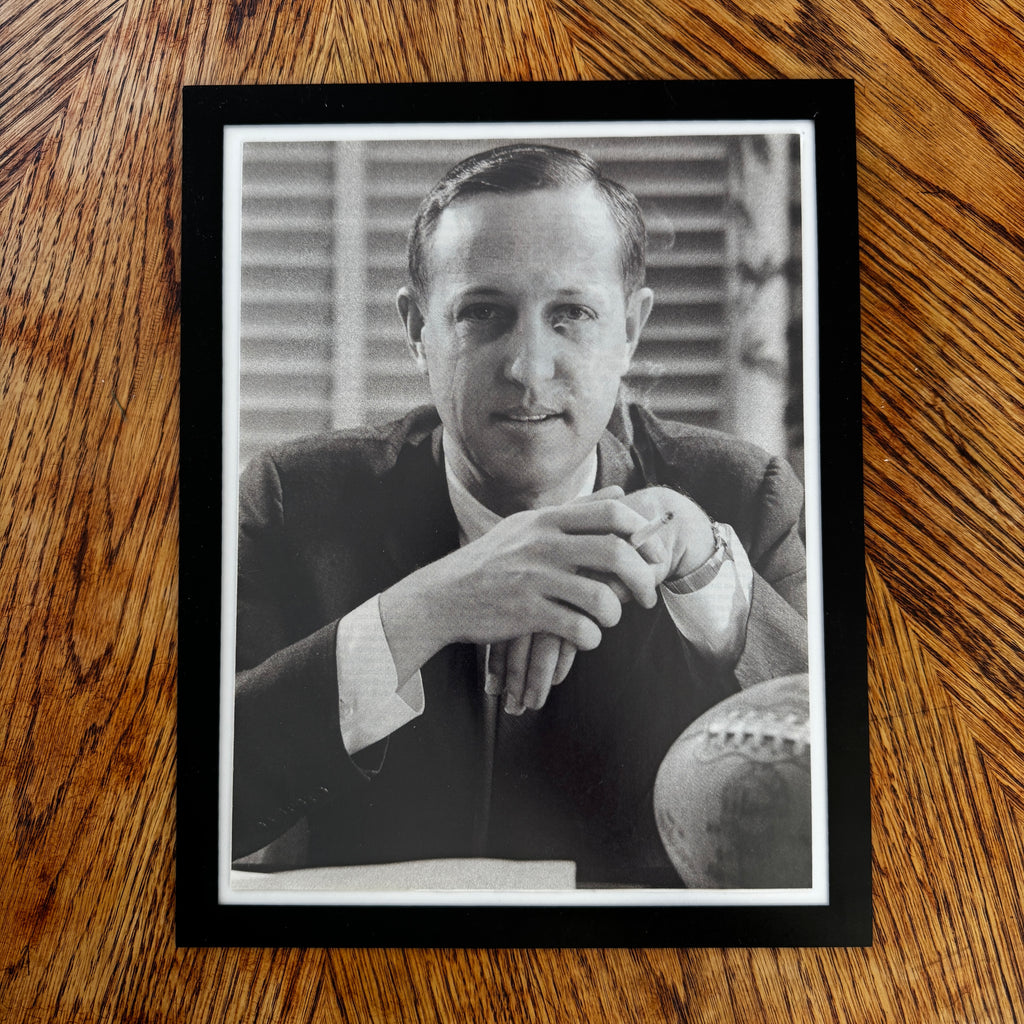 Football Executive Portrait Black and White Framed Vintage Magazine Photo
