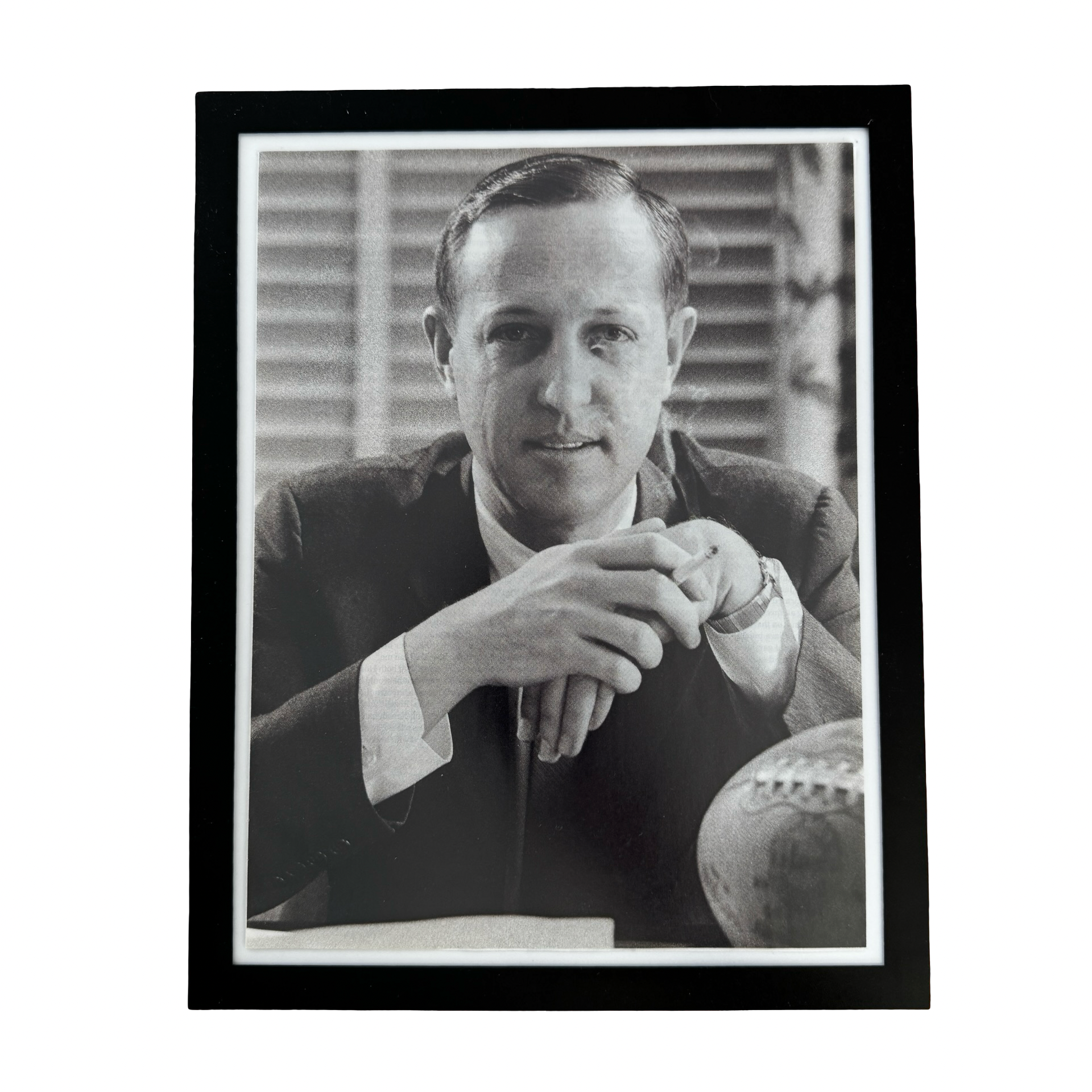 Football Executive Portrait Black and White Framed Vintage Magazine Photo