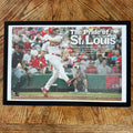 Framed vintage St Louis Cardinals Sports Illustrated double page magazine print