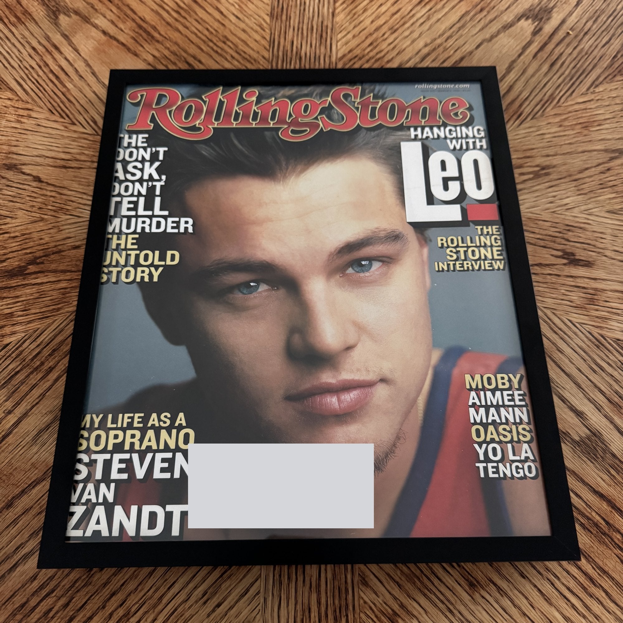 Vintage Leonardo DiCaprio Rolling Stone Cover 10x12 Framed Magazine Print