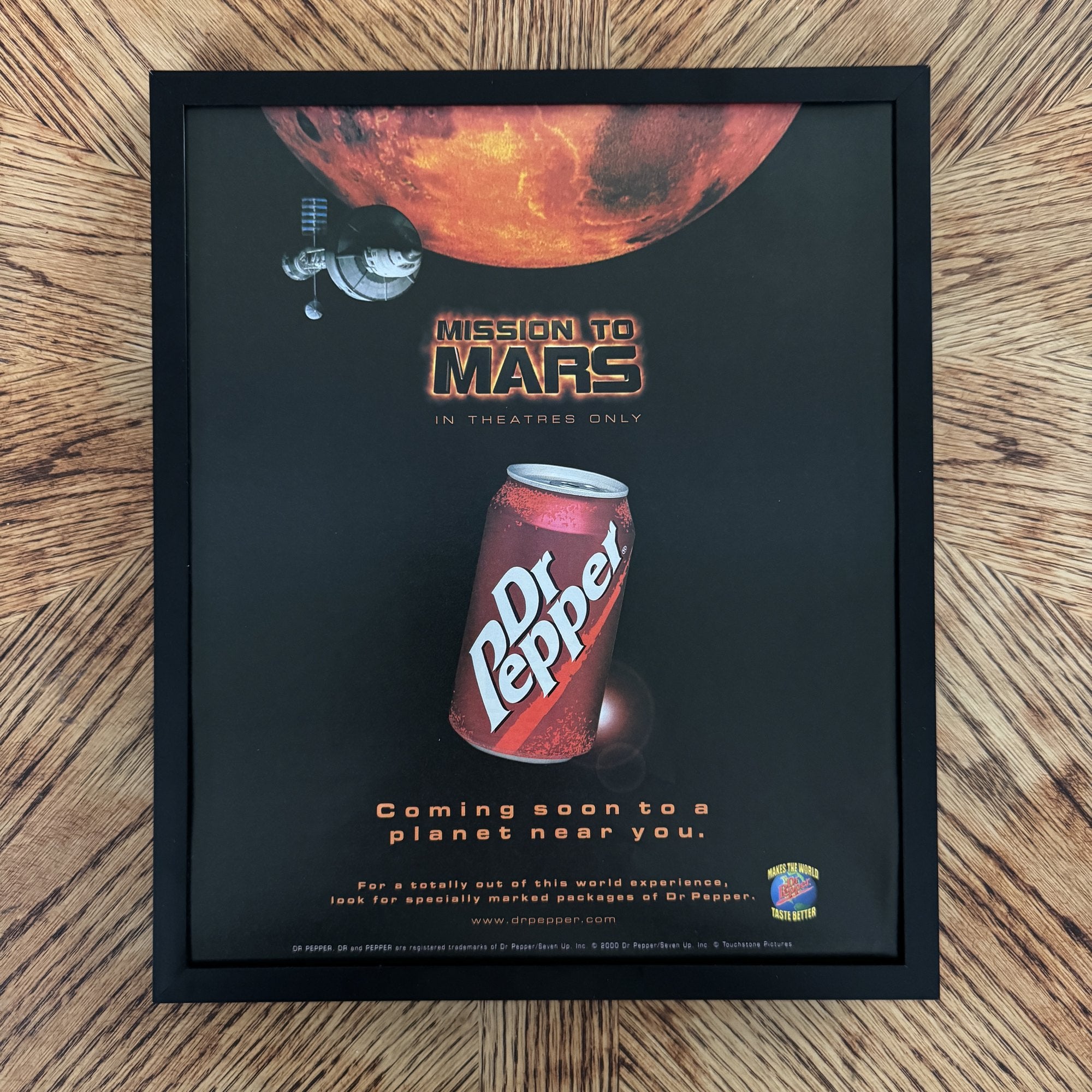 Vintage Dr Pepper Hold On To Mars Soda Ad 10x12 Framed Magazine Print