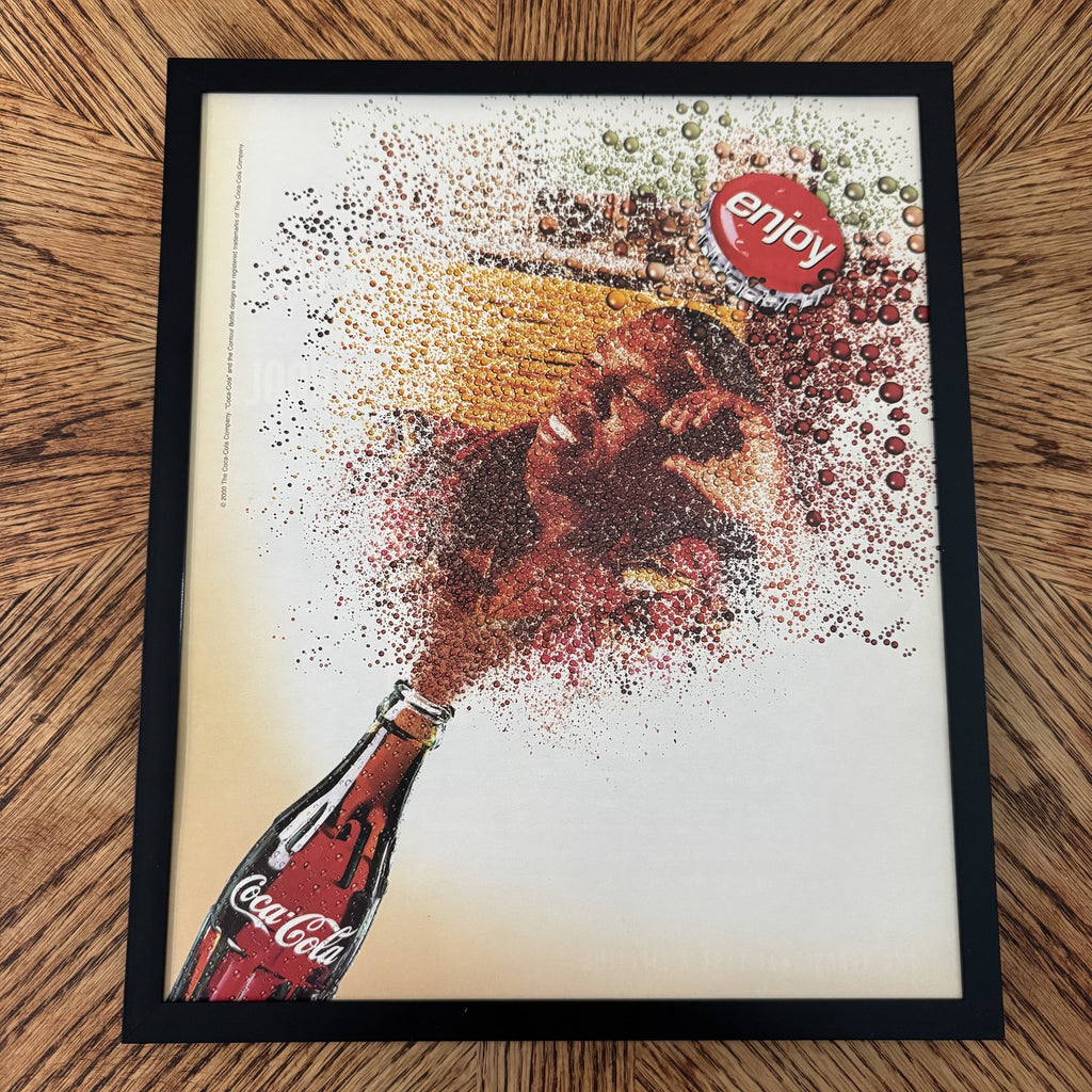 Vintage Coca-Cola Enjoy Splash Soda Ad 10x12 Framed Magazine Print