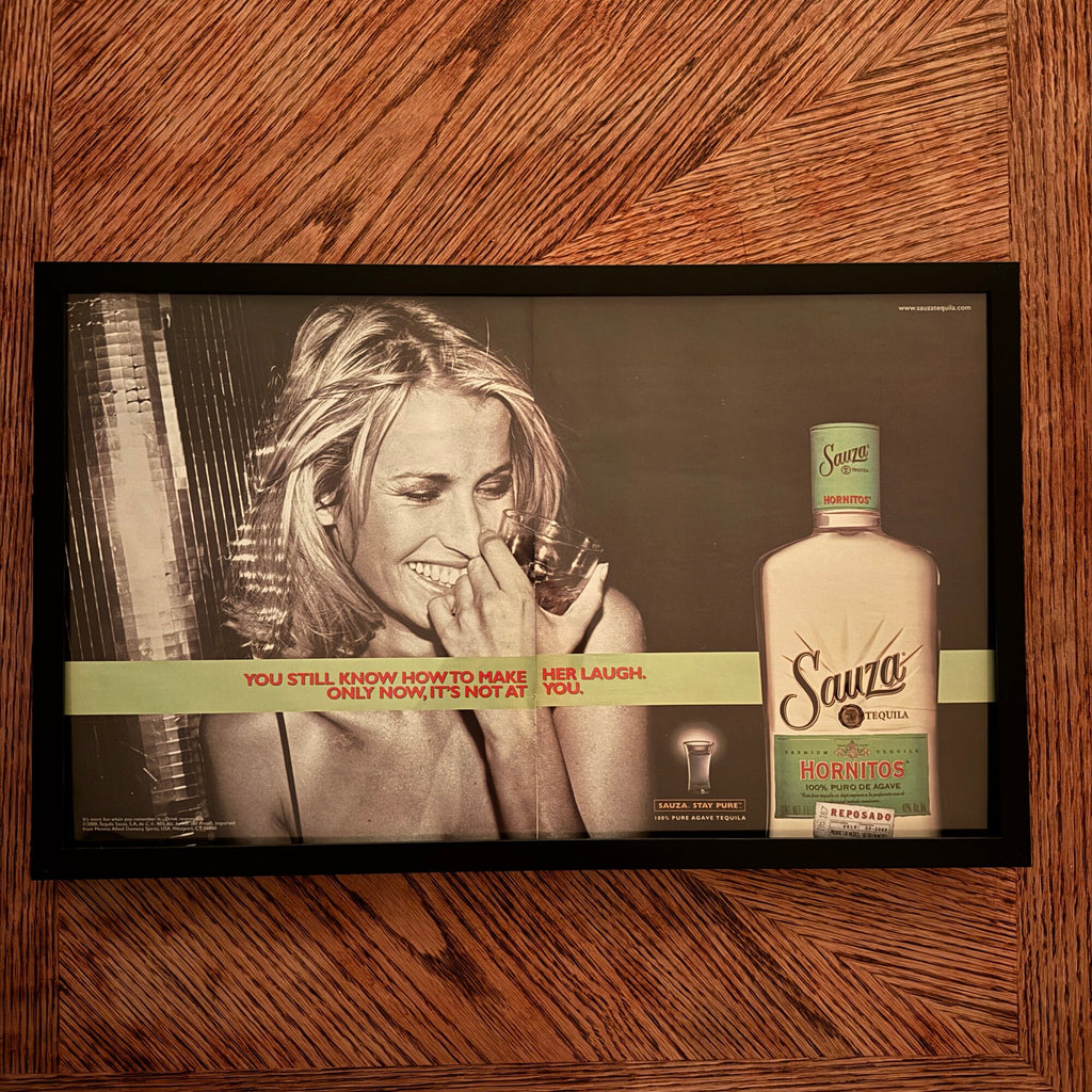 Vintage Sauza Hornitos Tequila Bar Ad 10x20 Framed Magazine Print
