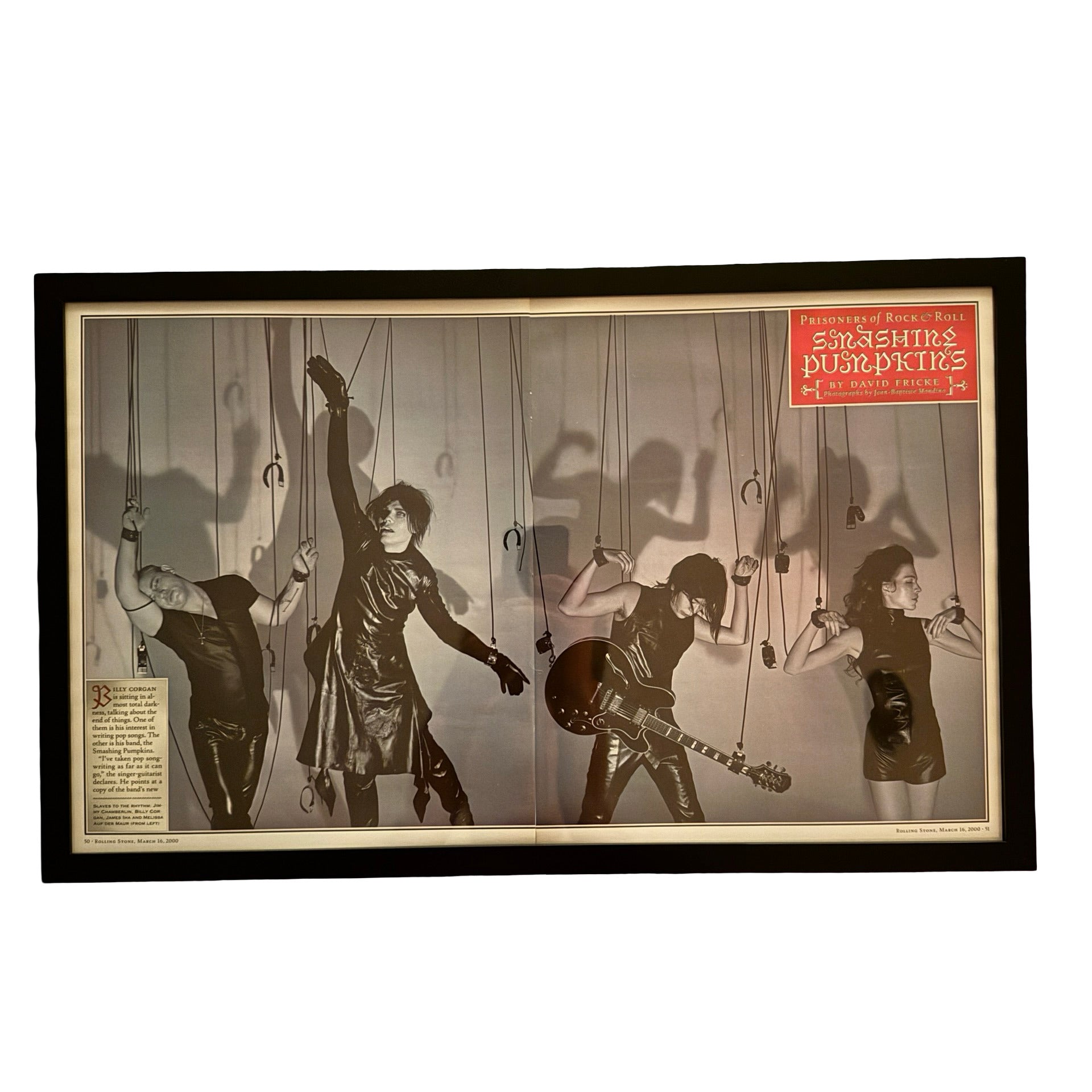 Vintage Smashing Pumpkins Rolling Stone 10x20 Framed Magazine Print