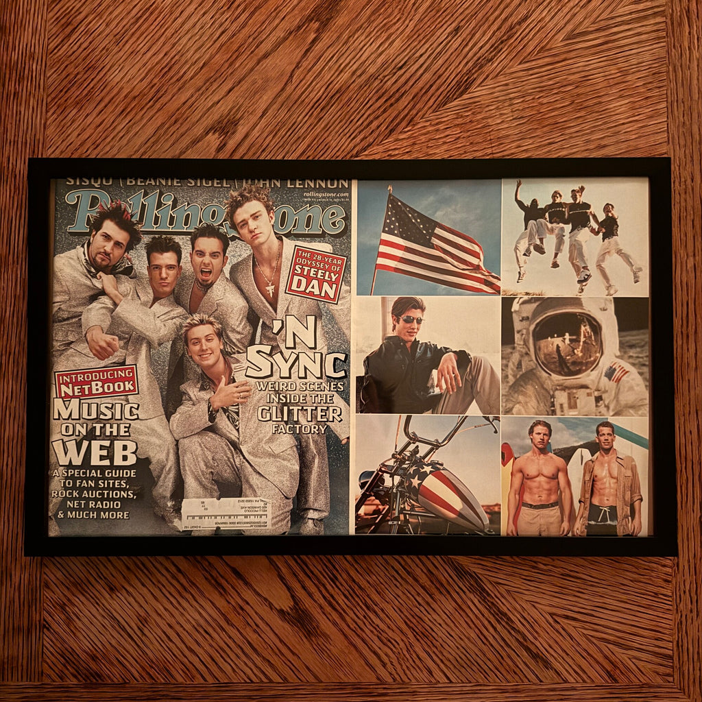 Vintage NSYNC 2000 Rolling Stone Cover 10x20 Framed Magazine Print