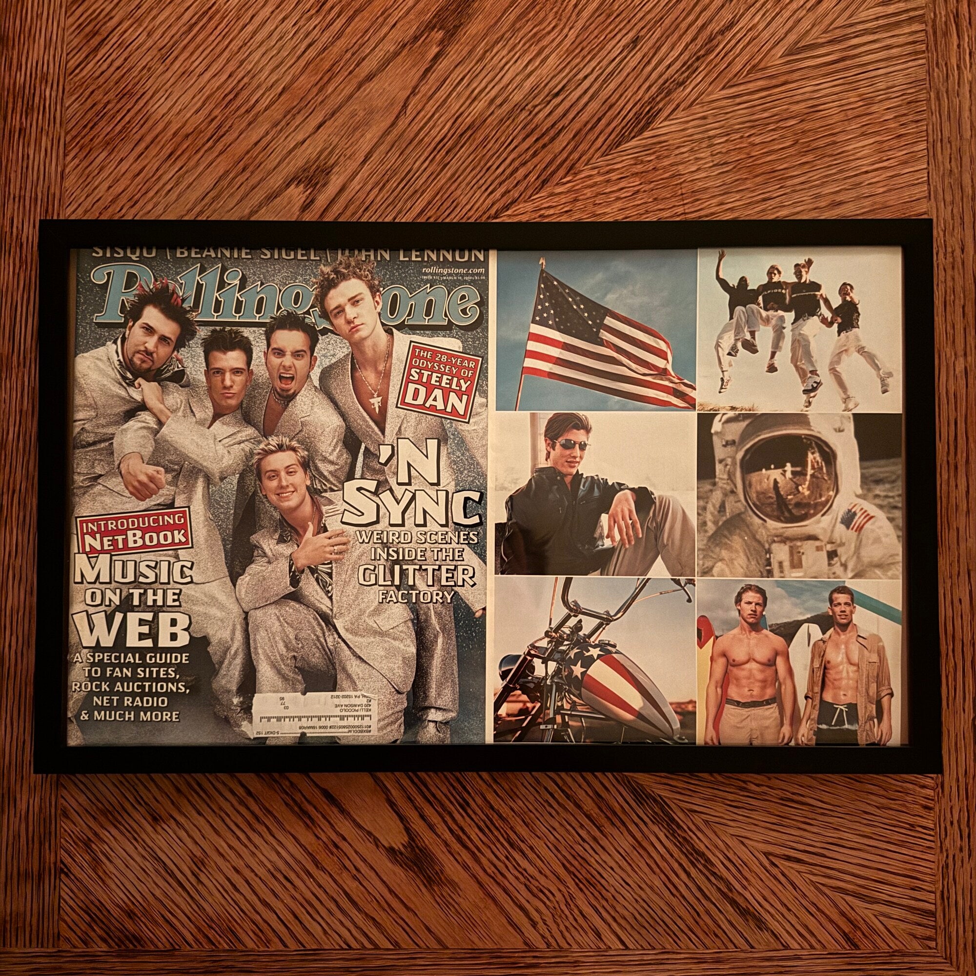 Vintage NSYNC 2000 Rolling Stone Cover 10x20 Framed Magazine Print