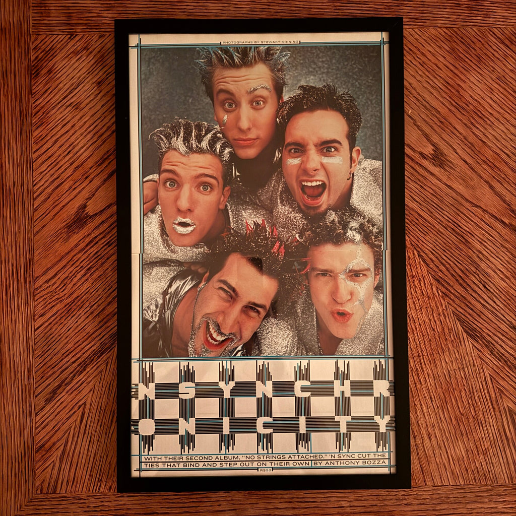 Vintage NSYNC No Strings Attached 10x20 Framed Magazine Print