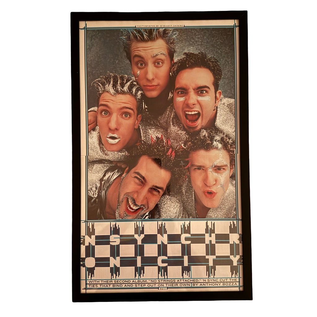Vintage NSYNC No Strings Attached 10x20 Framed Magazine Print