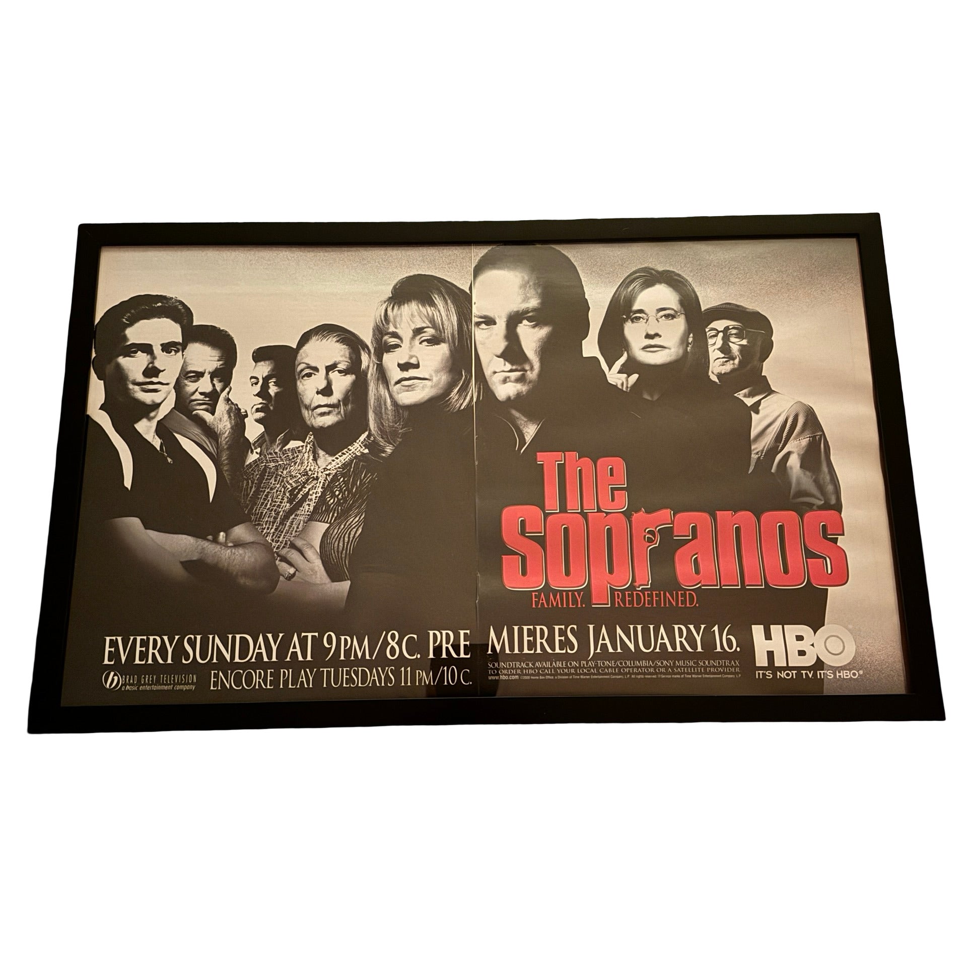 Vintage The Sopranos HBO Family Redefined Ad 10x20 Framed Magazine Print