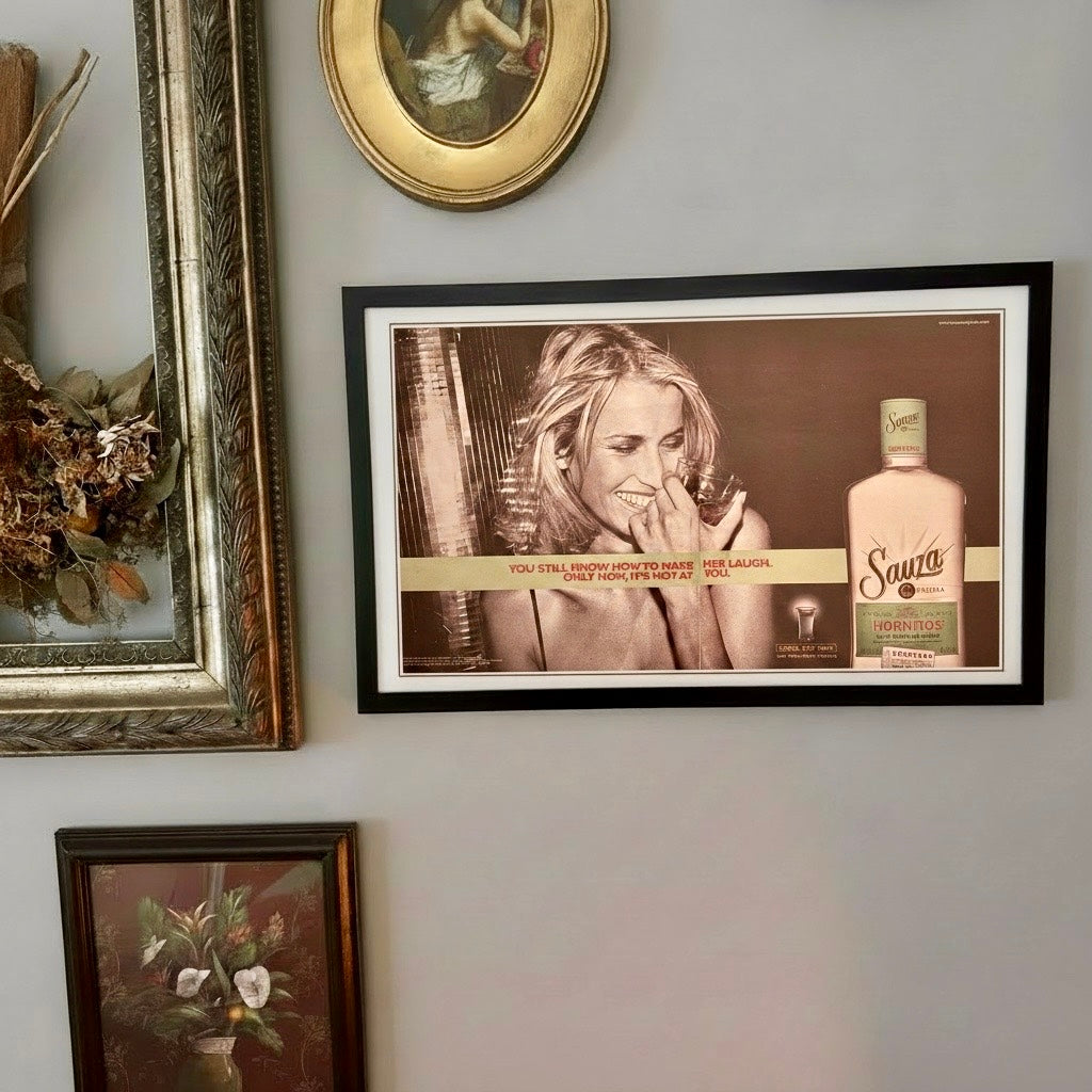 Vintage Sauza Hornitos Tequila Bar Ad 10x20 Framed Magazine Print
