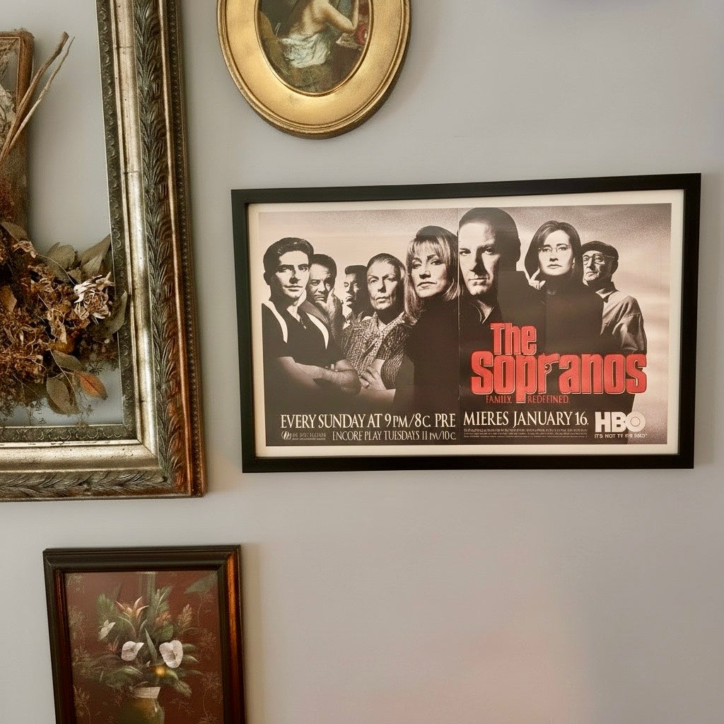 Vintage The Sopranos HBO Family Redefined Ad 10x20 Framed Magazine Print