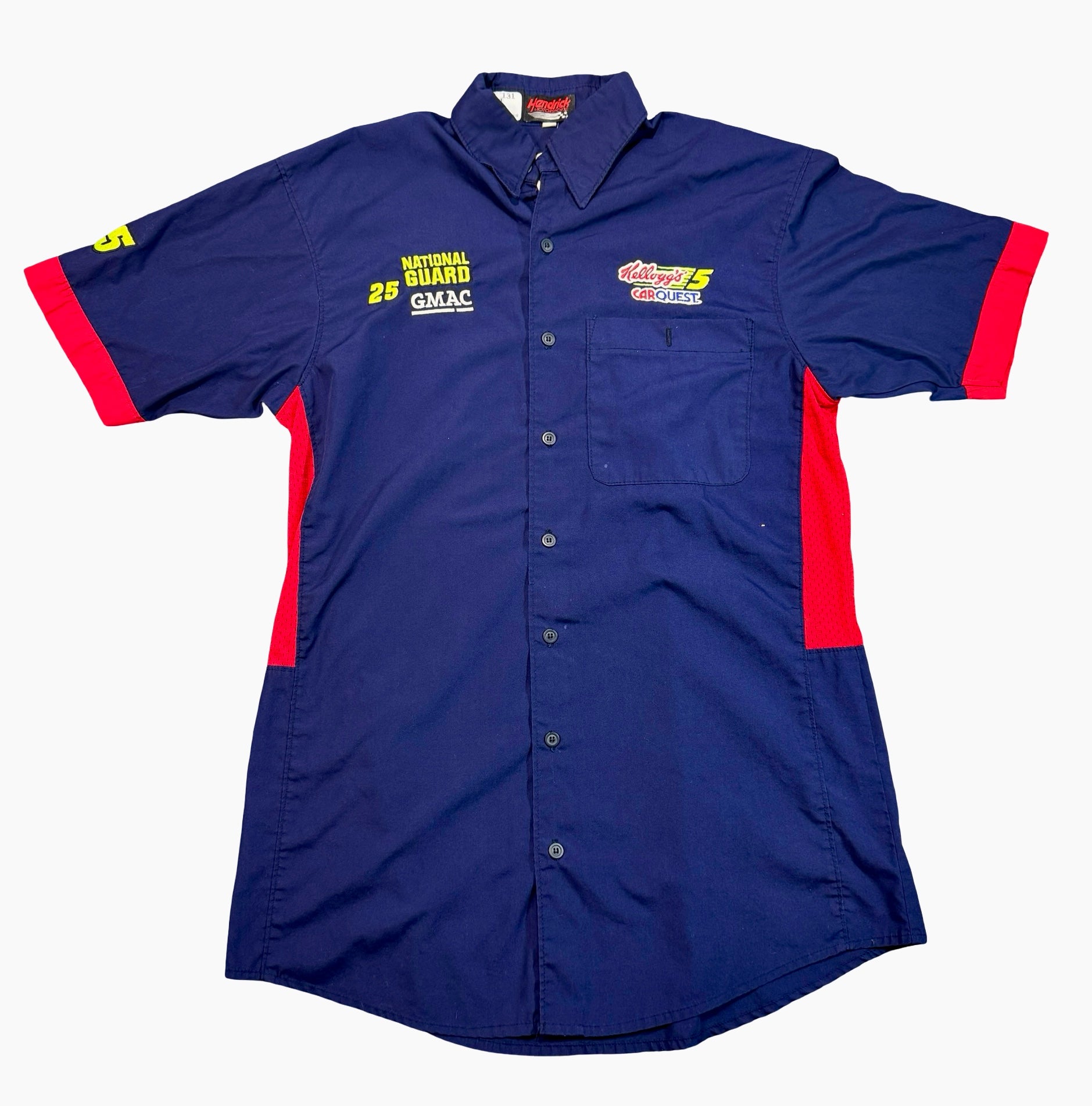 Hendrick Motorsports 5 Kelloggs CarQuest NASCAR Pit Crew Shirt Navy Mens S