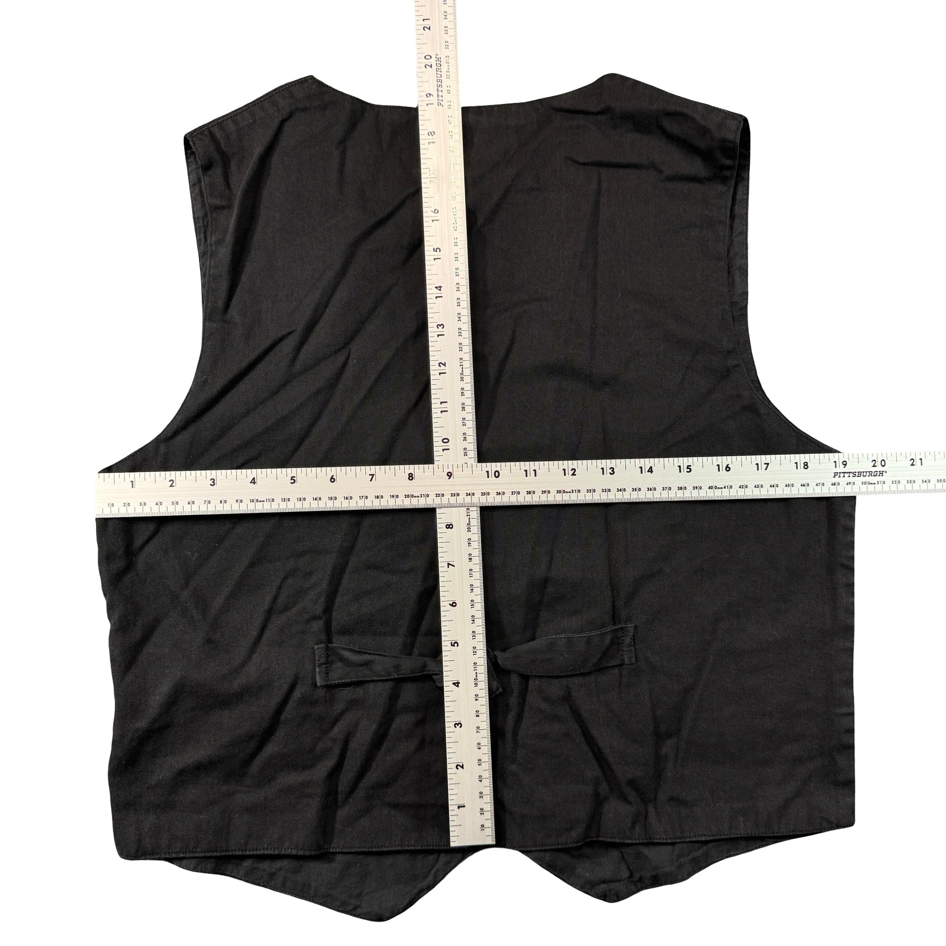 Vintage New Directions Safari Animal Embroidered Button Vest Black Womens M