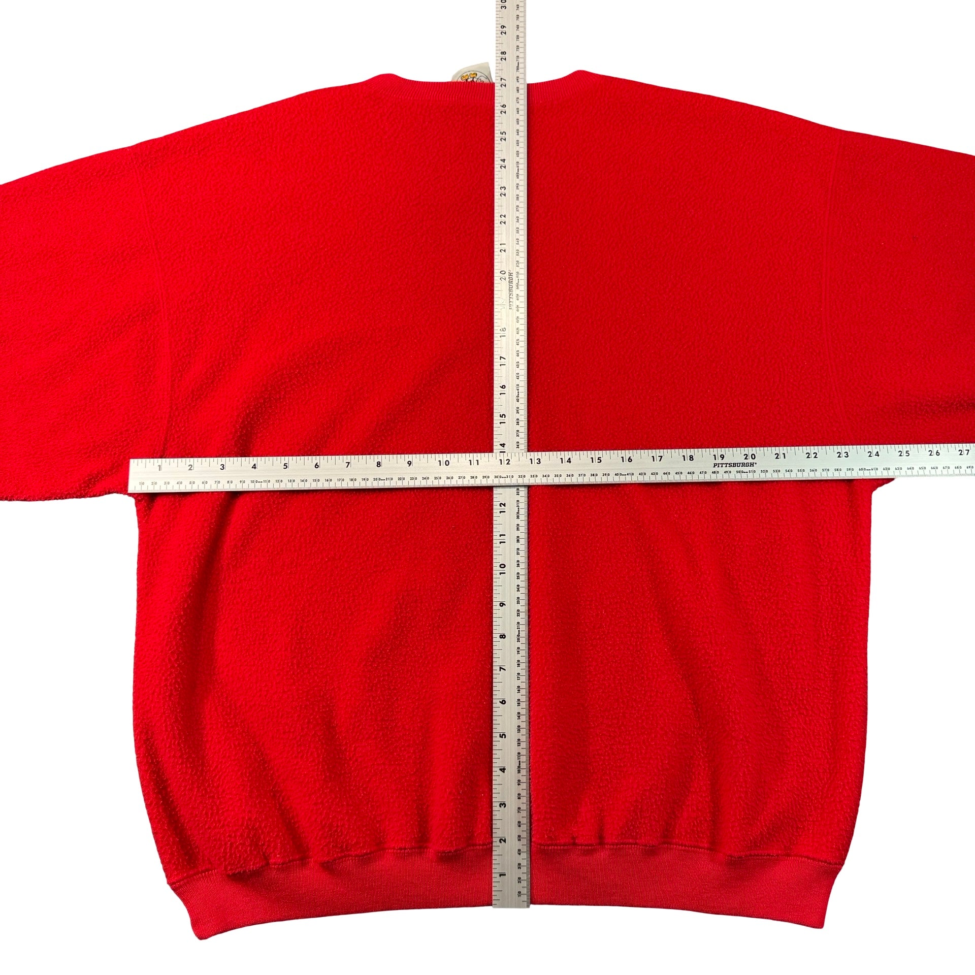 Vintage Mickey & Co Disney Mickey Mouse Embroidered Fleece Sweatshirt Red L