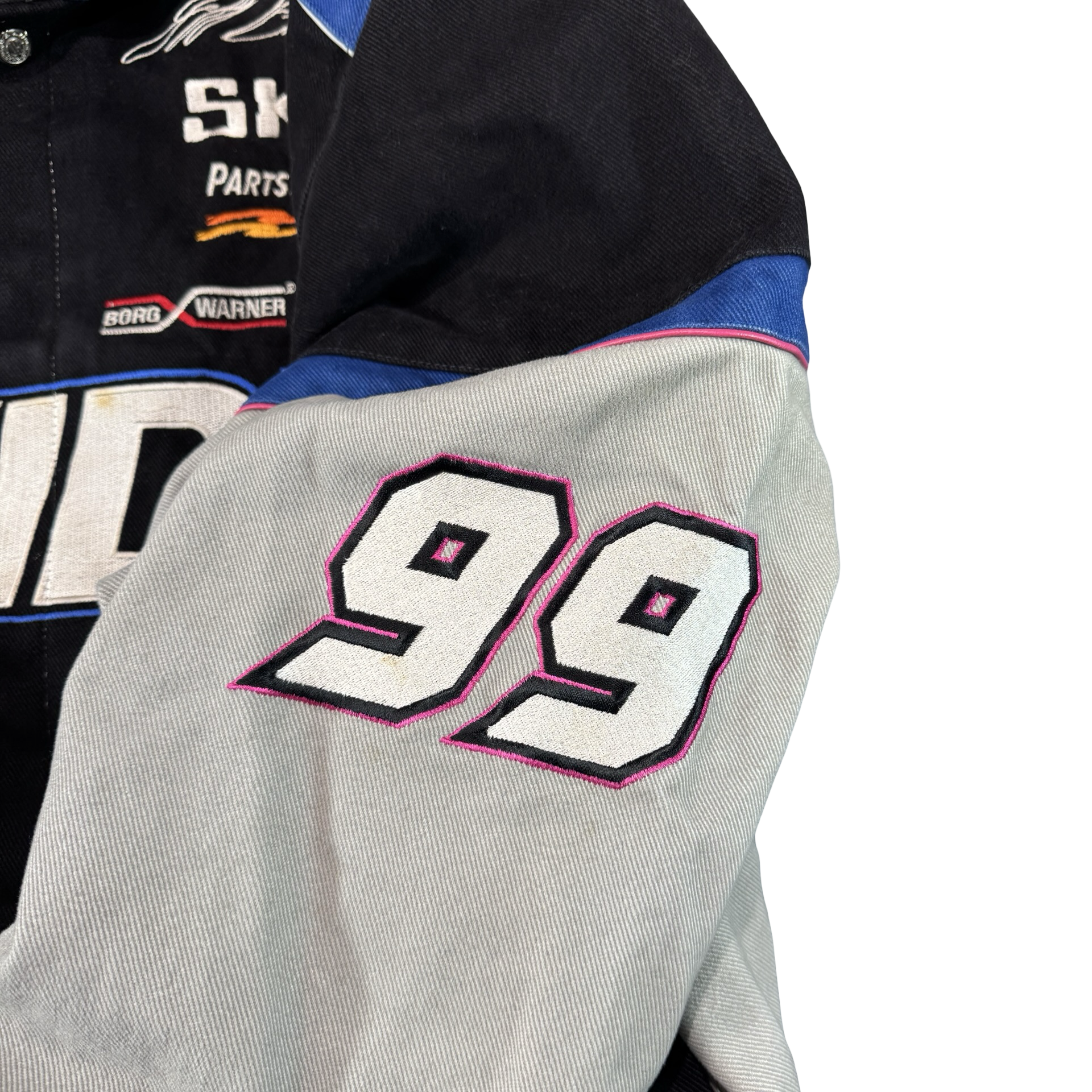 Vintage 2000 NASCAR Exide Roush Racing Ford Jacket JH Design Made in USA Mens L