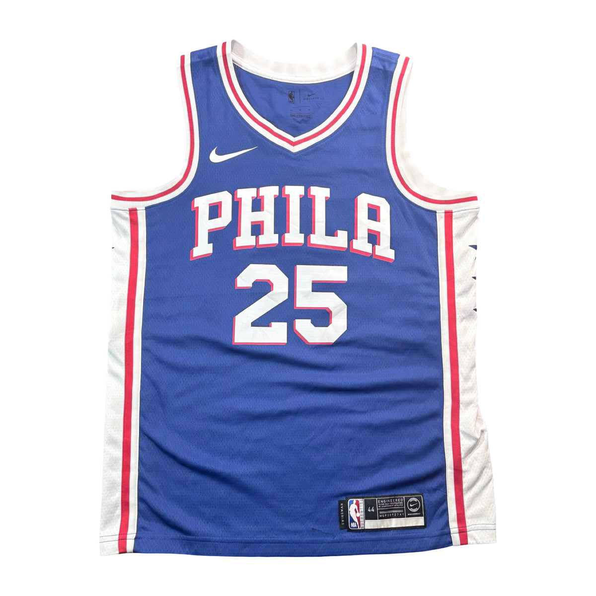 Nike 76ers swingman 25 jersey front