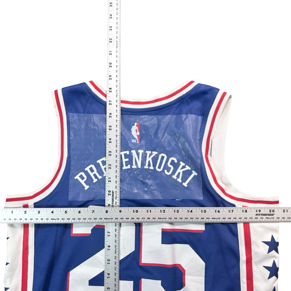 76ers jersey back with measurements