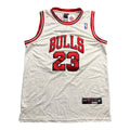 Vintage Nike Team NBA Chicago Bulls 23 Stitched Basketball Jersey White Mens L