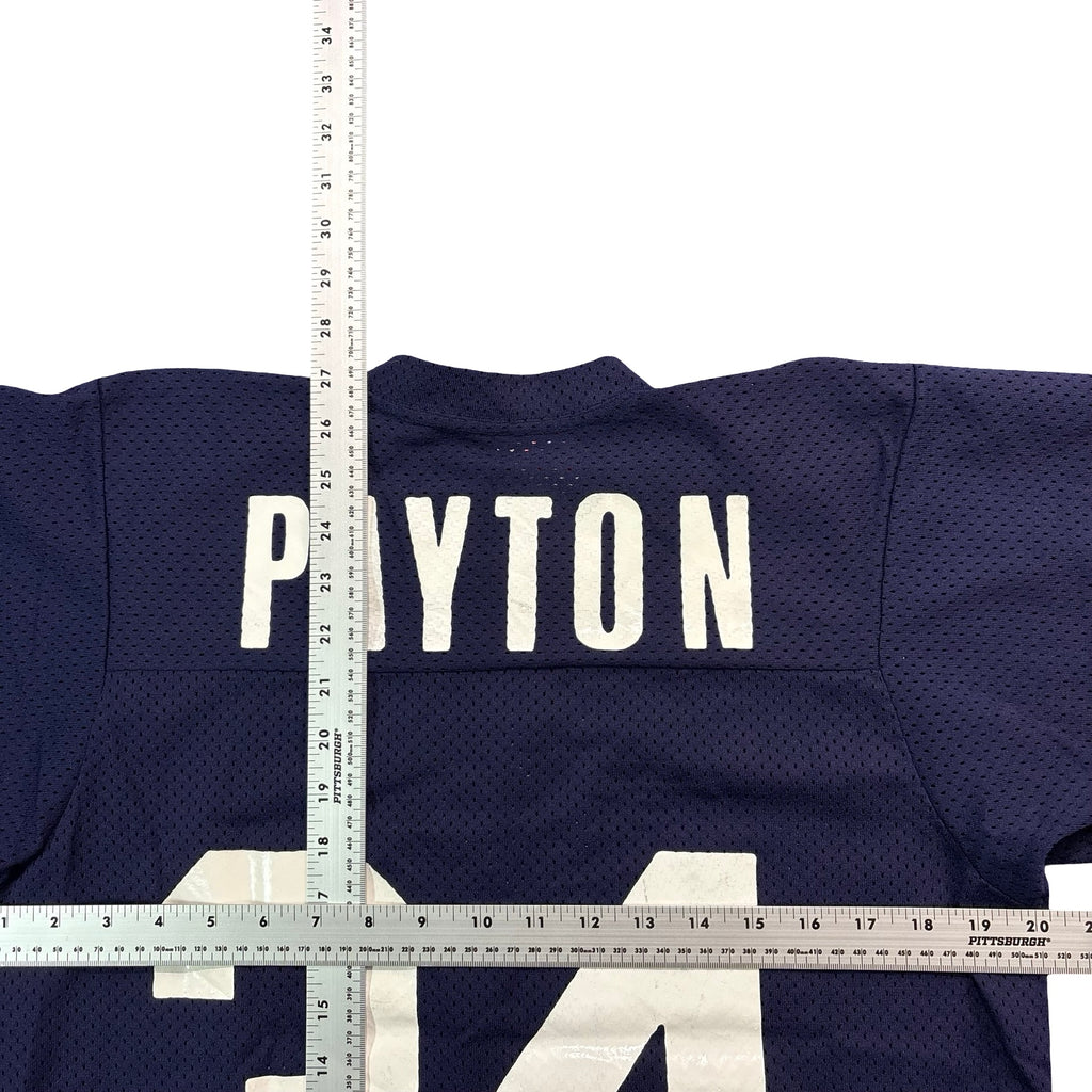 Vintage MacGregor Sand-Knit NFL Chicago Bears 34 Payton Jersey Navy Mens L