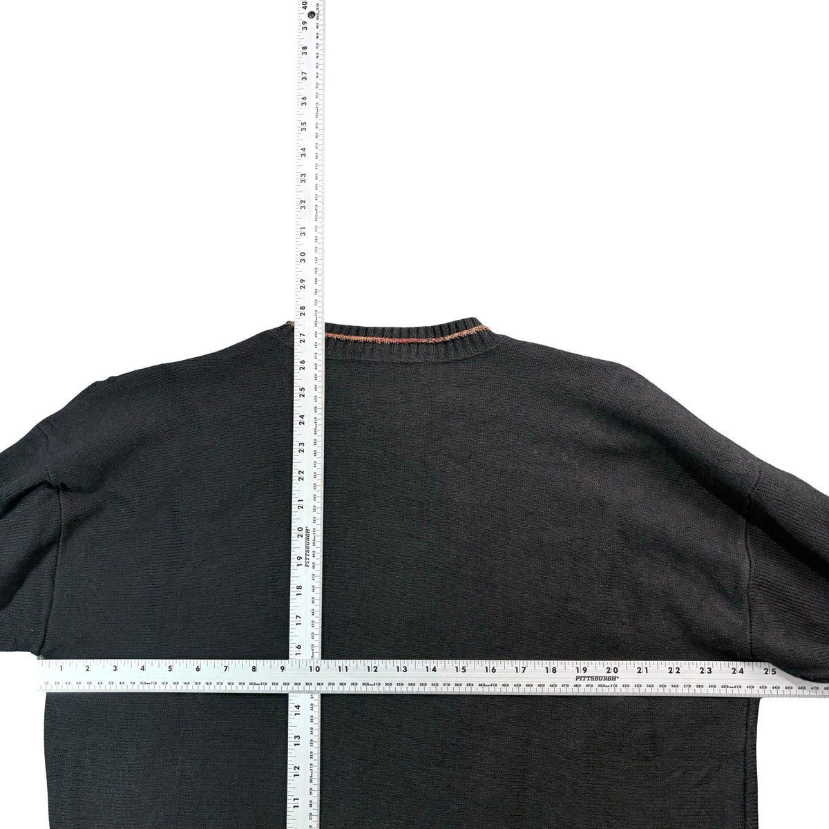 Protege sweater back with measurements