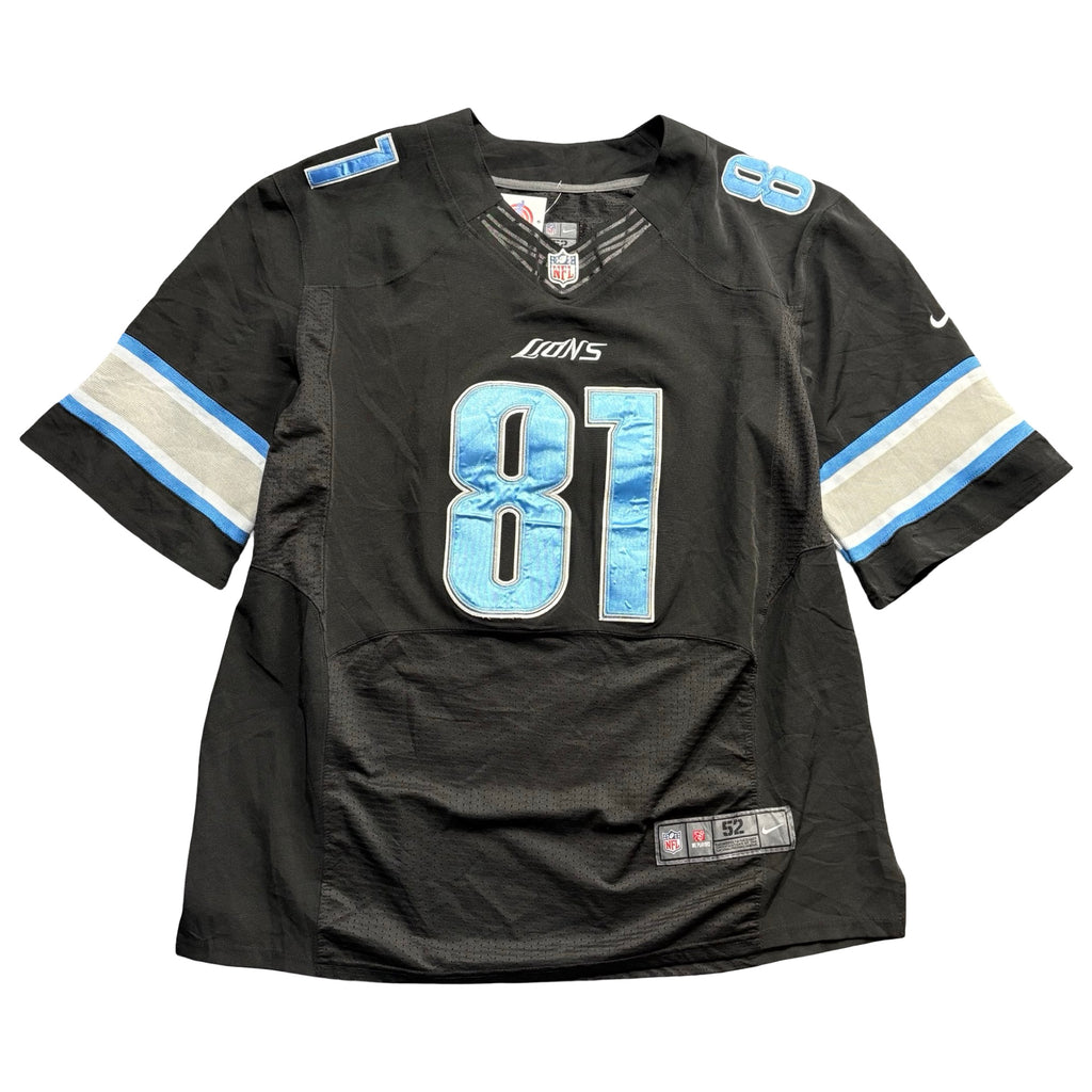 Nike NFL On Field Detroit Lions 81 Black Stitched Football Jersey Mens 52