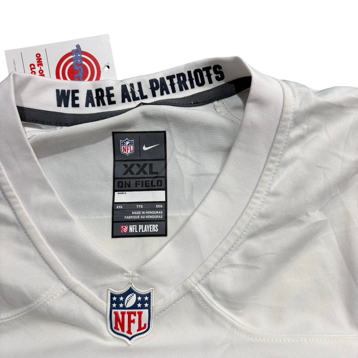 Nike On Field NFL New England Patriots 1 Football Jersey White Mens XXL