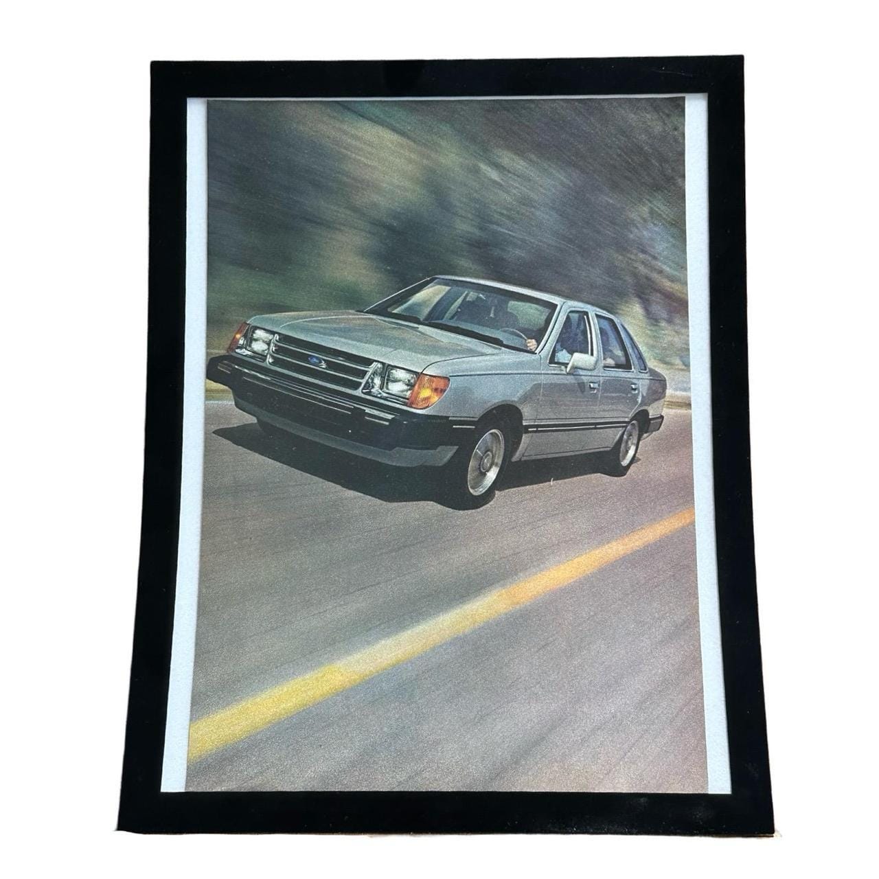 Vintage 1983 Ford Tempo Ad with Frame
