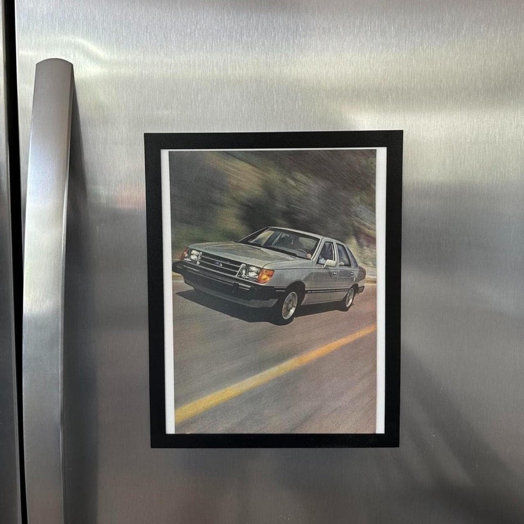 Vintage 1983 Ford Tempo Ad with Frame
