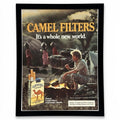 Vintage 1985 Camel Filters Rugged Camper Ad with Frame