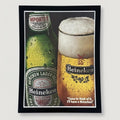 Vintage 1980s Heineken Lager Ad – Framed Beer Advertisement (Damage-Free Frame)