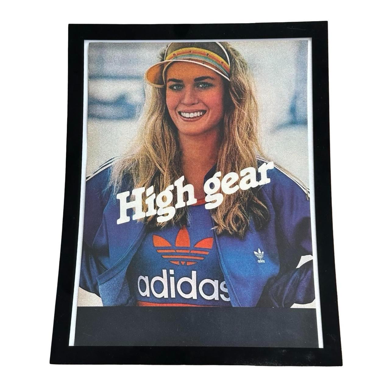 1982 Adidas "High Gear" Vintage Fashion Print with Frame