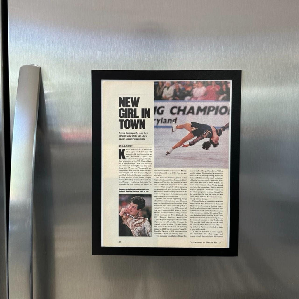 Vintage 1990's Kristi Yamaguchi Figure Skating Framed Editorial Print