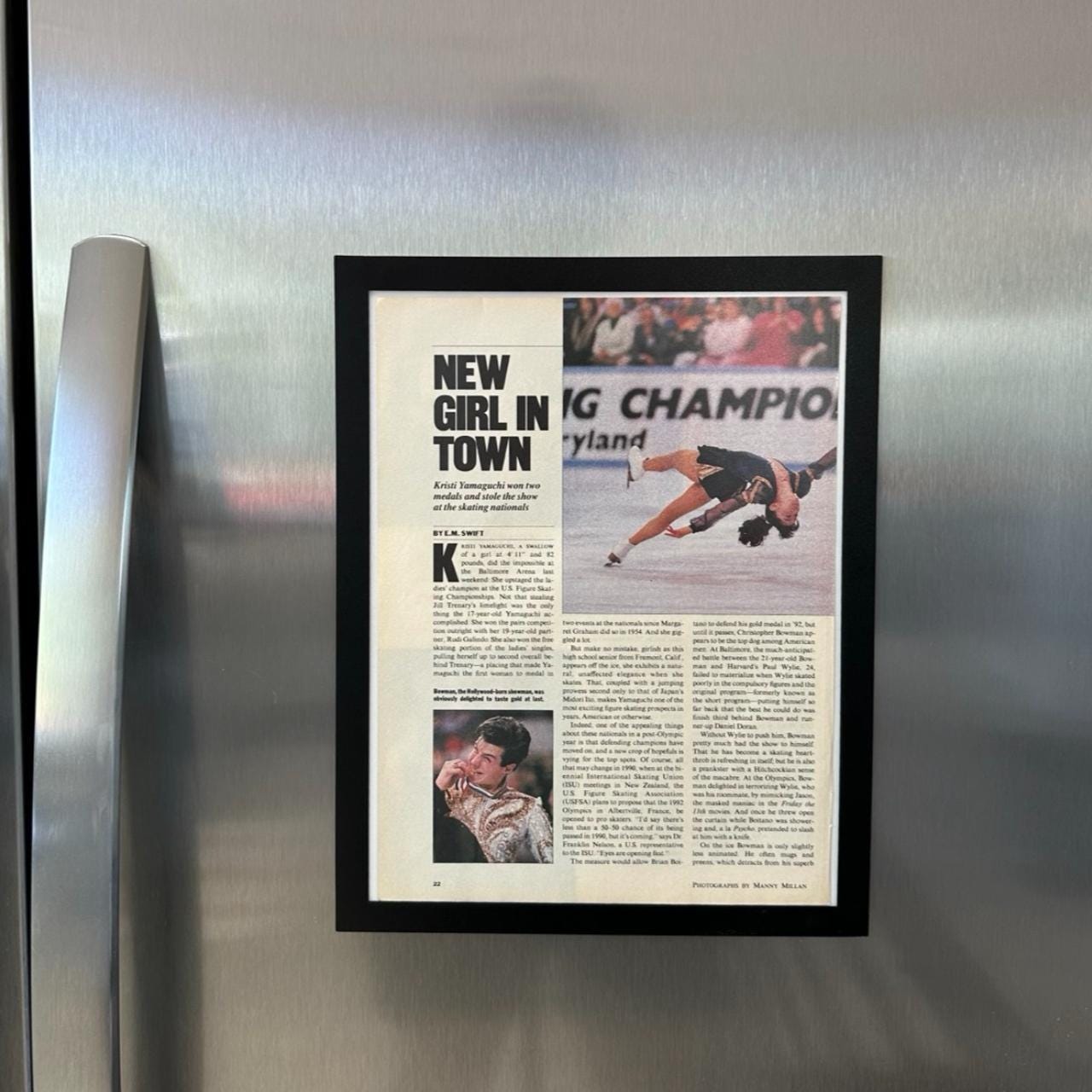 Vintage 1990's Kristi Yamaguchi Figure Skating Framed Editorial Print