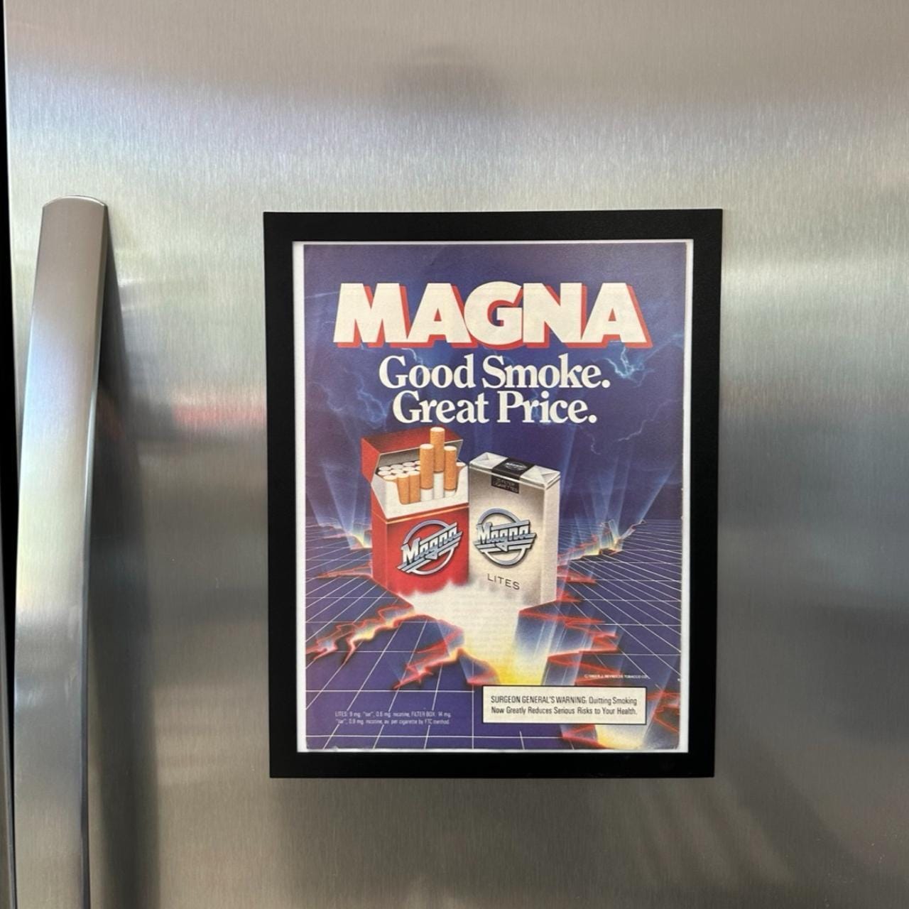 Vintage 1989 Magna Cigarettes Framed Ad