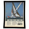 Vintage 1987 Americas Cup Sailing ESPN Framed Ad