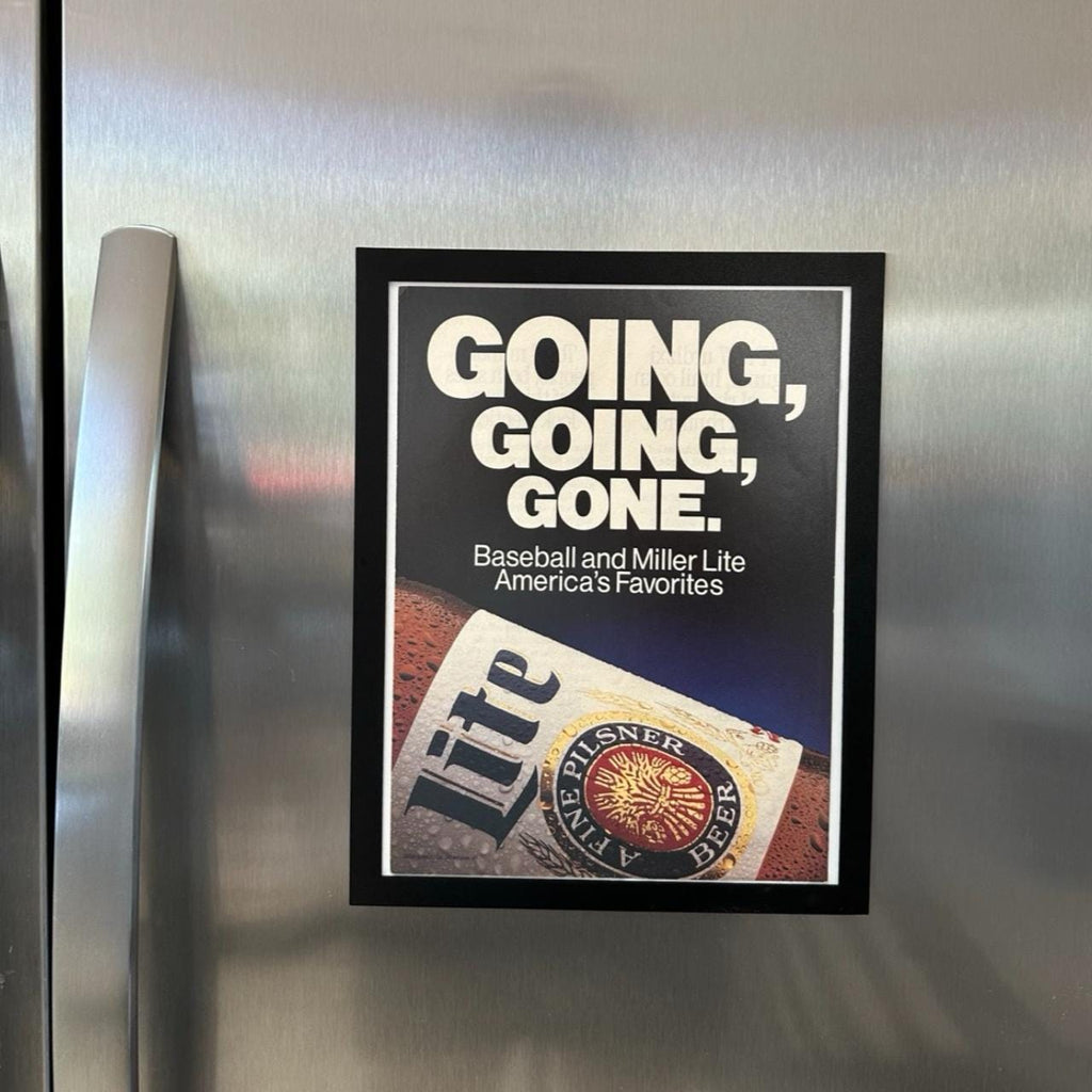Vintage 1989 Framed Miller Lite Baseball Ad
