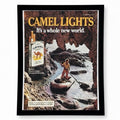 Vintage 1984 Camel Lights Ocean Explorer Ad with frame
