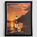 1980 Canadian Mist Whiskey Sunset Ad: "Canada At Its" Framed Print