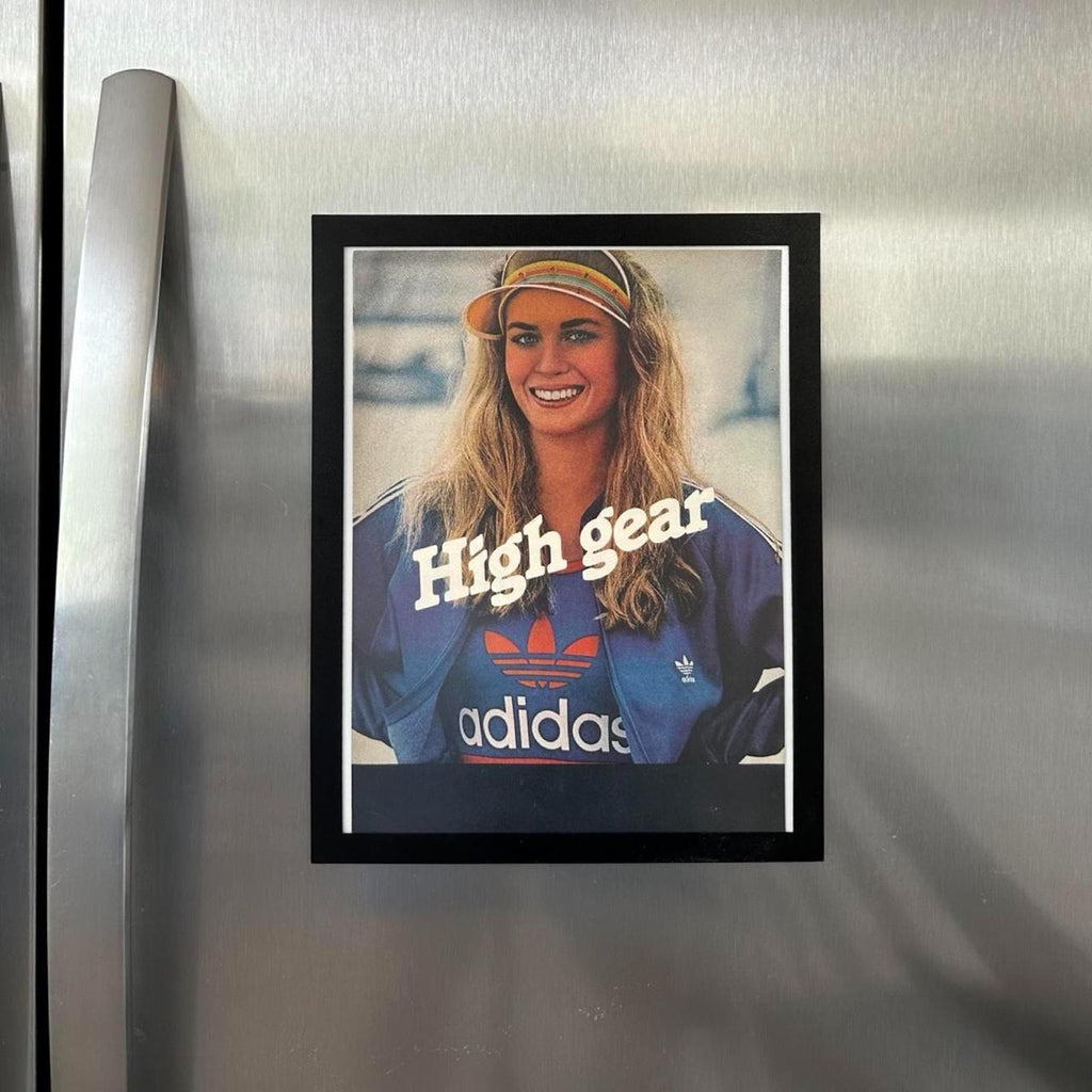 1982 Adidas "High Gear" Vintage Fashion Print with Frame